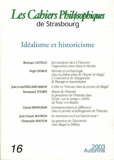 Les Lumières face à l'histoire: l'opposition entre Kant et Herder