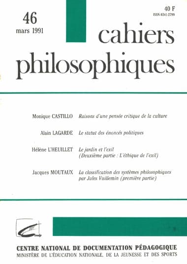 Raisons d'une pensée critique de la culture